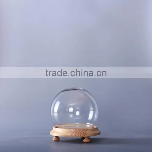 Clear glass display dome