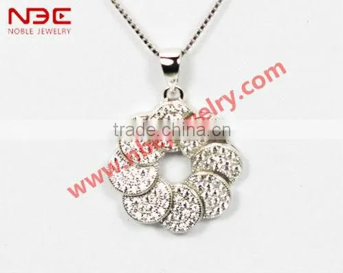 micro wax setting necklaces jewelry with AAA CZ stone