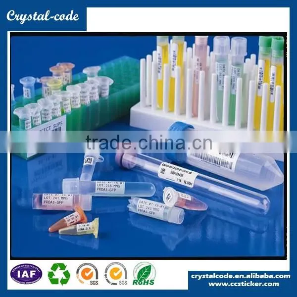 Self adhesive blood bag label sticker