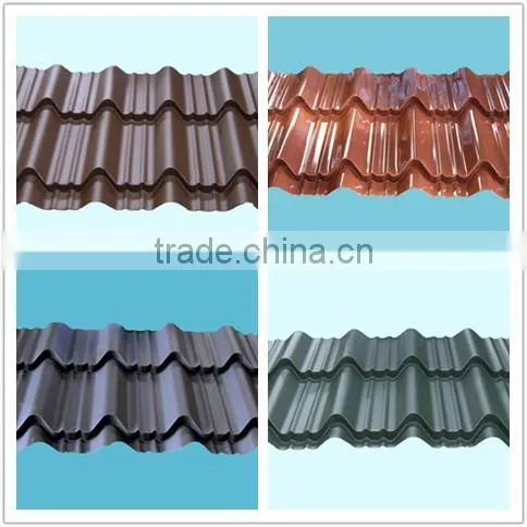 types of roof tiles, colorful metal roof tile, high quality roofing sheet