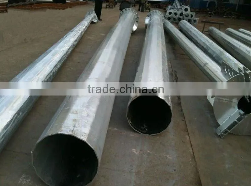 Export the hot dip galvanized power distritution poles