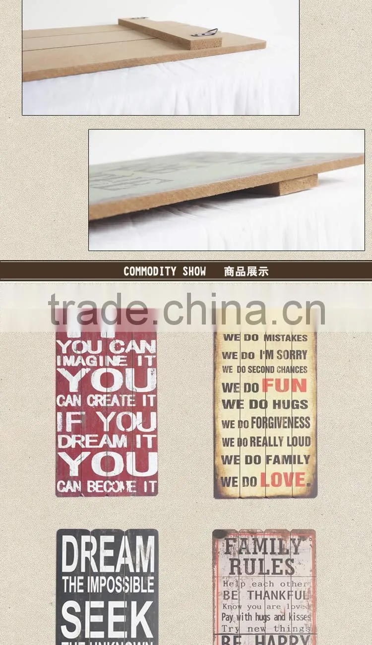 Wooden Wall Plaque Painting