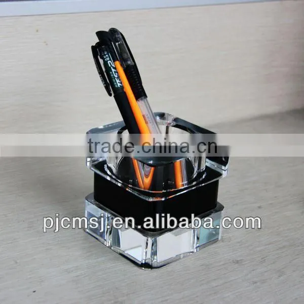 office decration or gift crystal glass pen case penholder