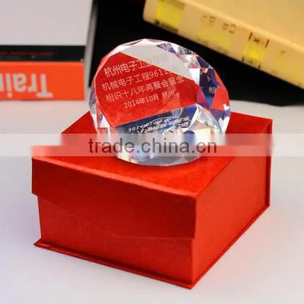 customized crystal glass letterweight for decoration or gift