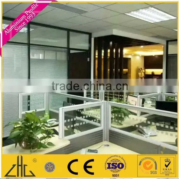 ZHL zhonglian Anodized powder coated aluminum cubicle office partition green house sun room profile
