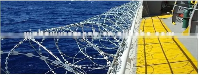 Barbed razor wire/ stainless steel razor barbed wire/ razor wire mesh