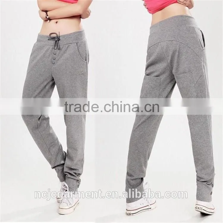 Custom wholesale women's cotton sport pants