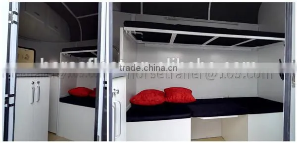 Luxury 2 horse camping horse float with caravan door
