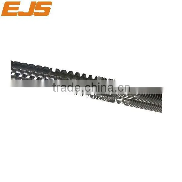 double hole cylinder bimetallic screw and barrel for plastic extruder