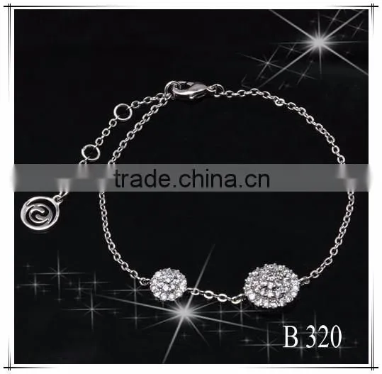 New arrival rhodium plated cheap handmade bracelet