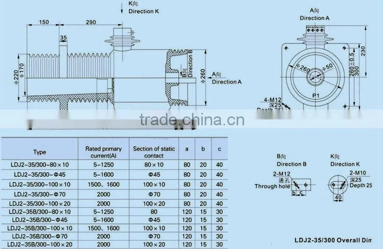 LDJ1~6-35 current transformer and necessary insulation