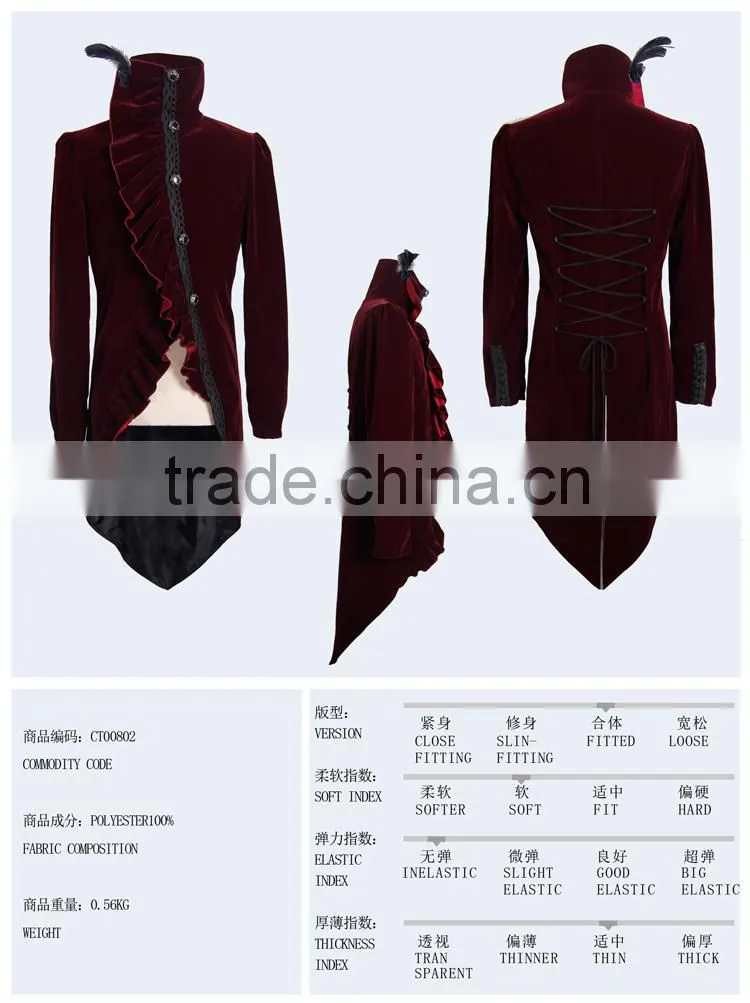 Devil fashion 2015 man gothic jacket CT00802