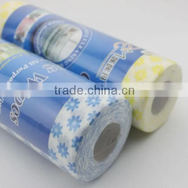China wholesale spunlace meshed plum blossom roll bacterial custom cleaning cloth