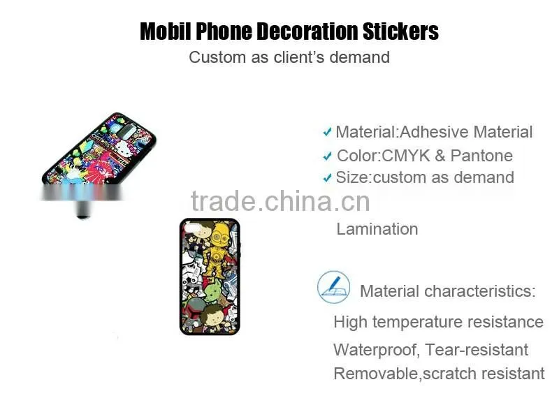 Wholesale Anti Slip Mobil Phone Back Sticker Decoration Stickers