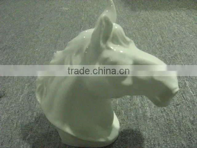 white porcelain horse head