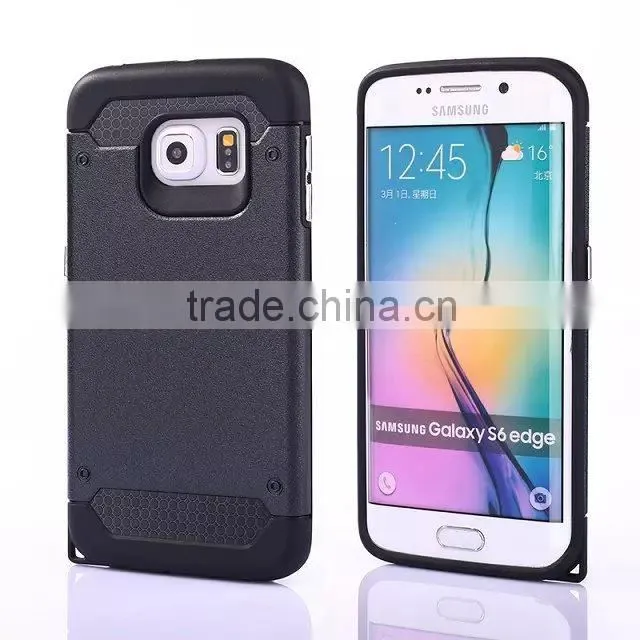 New listing PC+TPU case for Samsung S6 Edge hybrid mobile phone case, Slilm Armor Case for Samsung Galaxy S6 edge tpu+pc case