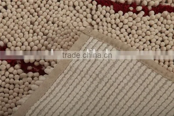 bone pattern polyester microfiber chenille pet carpet