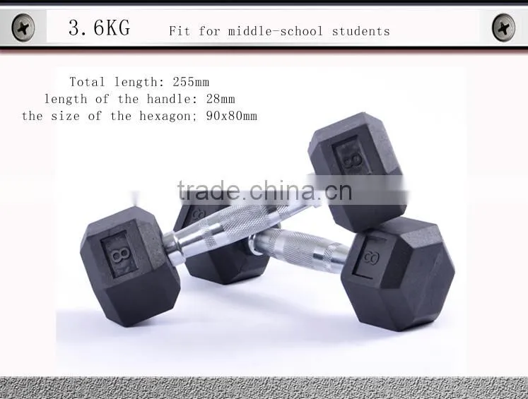 wholesale aerobic hexagon Hex Dumbell with logo printed