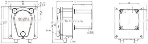 JIHPUMP peristaltic pump for dispensing printing ink with quick install panel of flow rate 930ml/min