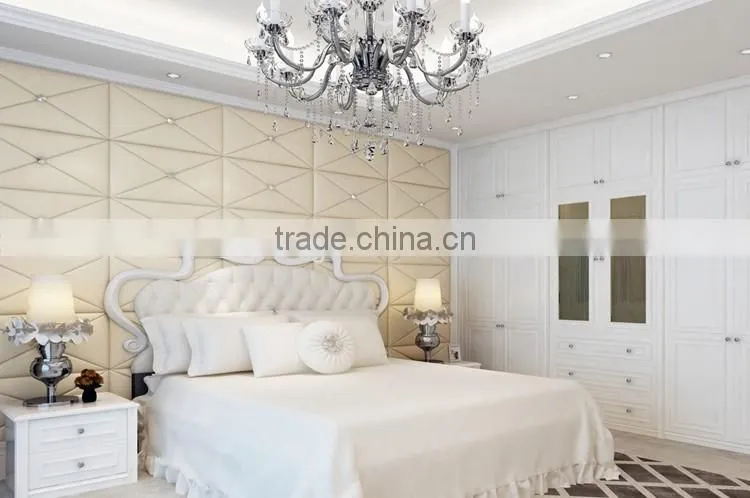 Bedroom Wardrobes Wooden 3 Doors Closet Sliding Solid Wood Wardrobe