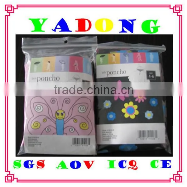 kids full printed rain poncho/custom printed rain ponchos