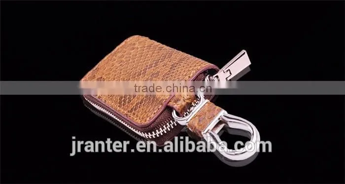 Custom python snakeskin key case for car,smart leather car key case
