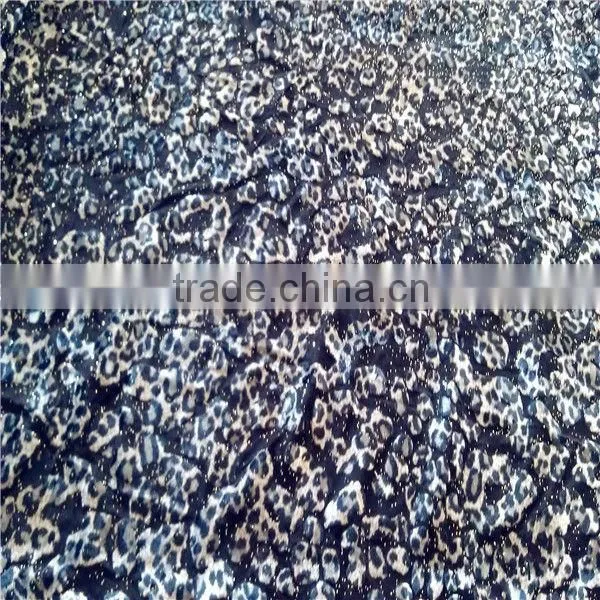 lepord burn out velvet fabric for T-shirt fabric