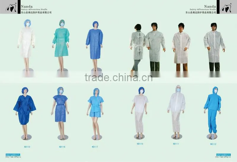 isolation non-woven disposable coverall