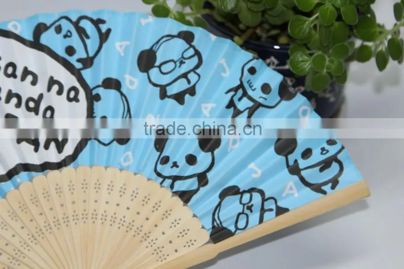 Lovely theme Bamboo paper craft hand fan