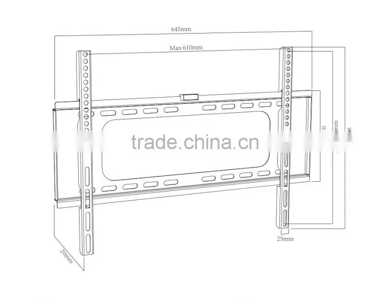 Vertically adjustable tv mount for 26"-55", wholesale sliding tv wall mount