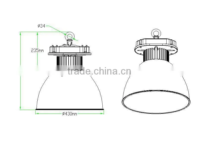 SAA CE RoHS TUV LED High Bay Light IP65 100W COB Industrial LED Light