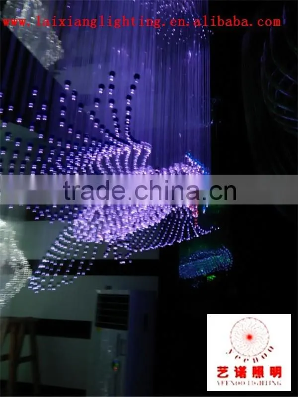 fiber optic eagal shape and design crystal chandelier