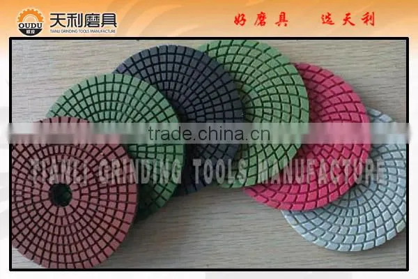 granite abrasive sandpaper pasted on grinding machine