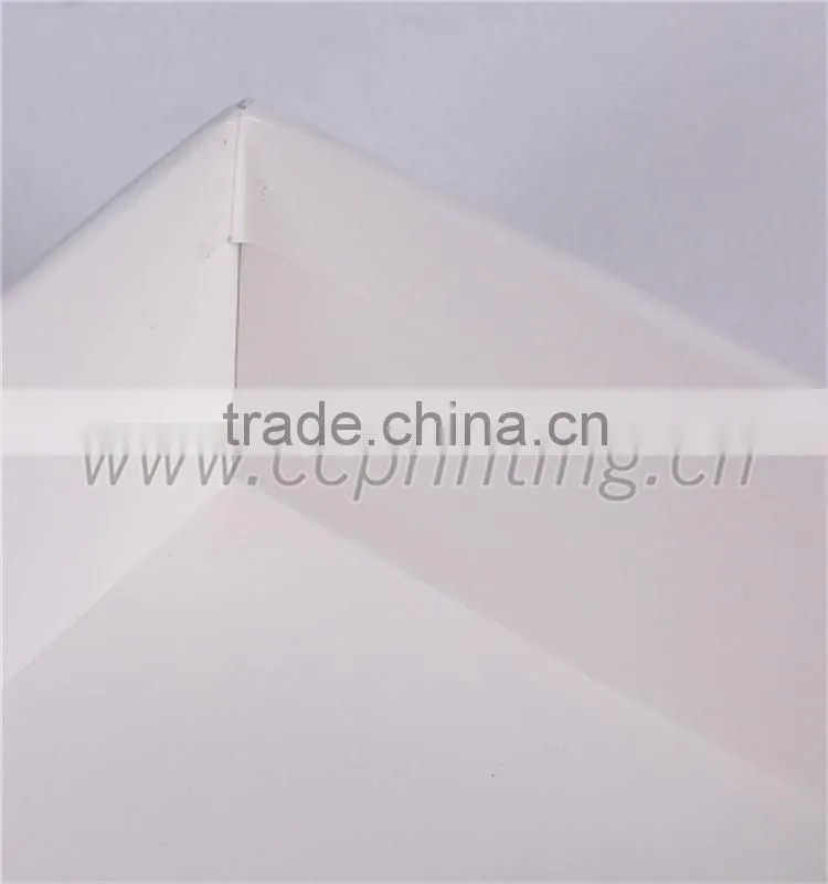 White engagement paper gift box packaging box with blue ribbon