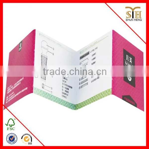 Manufacturer professional cheap folded color book