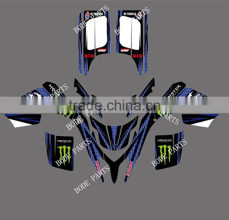 0042 NEW STYLE monster TEAM GRAPHICS & BACKGROUNDS DECALS STICKERS GRAPHICS For YAMAHA BLASTER YFS 200 1988--- 2006
