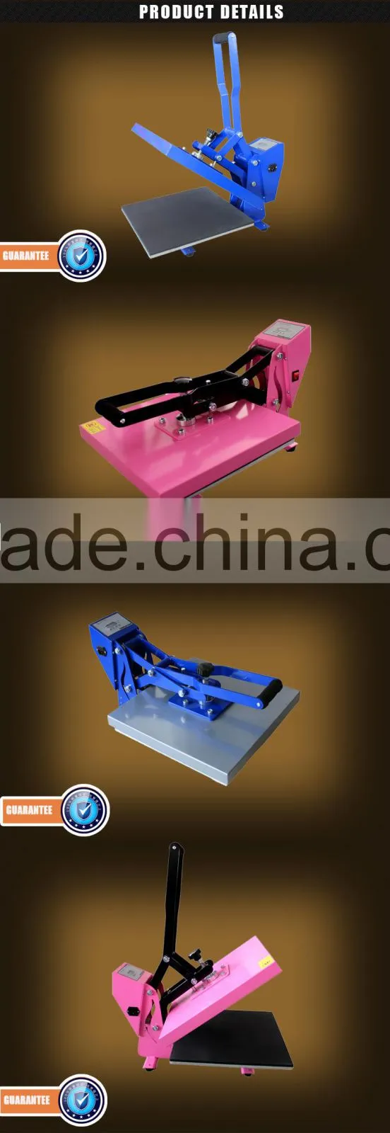 China supplier most competitive 15*15" heat press printing labels machine