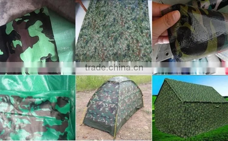 100gsm -180gsm middle duty camo waterproof plastic pe tarpaulin sheet