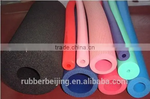 Red High Elasticity Silicone Sponge Extrusion Insulation Pipe