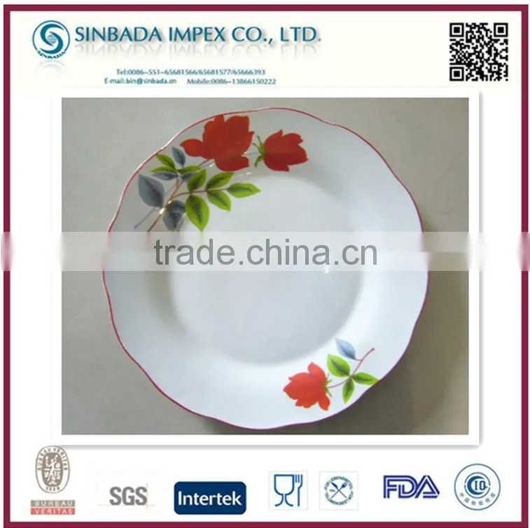 cheap porcelain plate with beautiful decals