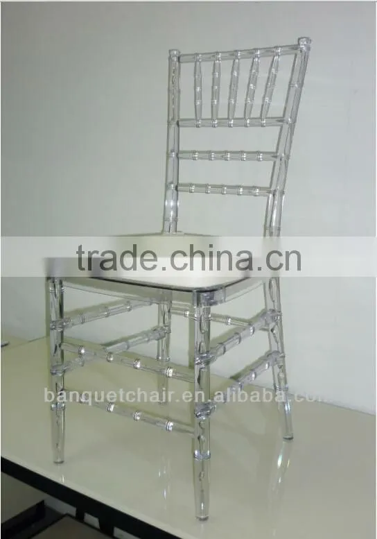 Transprarent resin acrylic plastic chair resin chiavari chair for sale