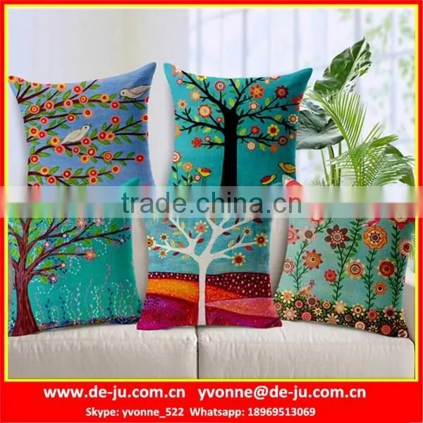 Colorful Tree Cushion Cover For Office Chair