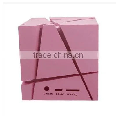 NEW Wholesale Magic Cube Mini Bluetooth Speaker Q Plus Portable Subwoofer Speaker Music Player With FM Radio
