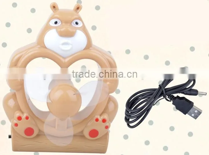 Supply fashion Creative Mini USB charging cartoon fan