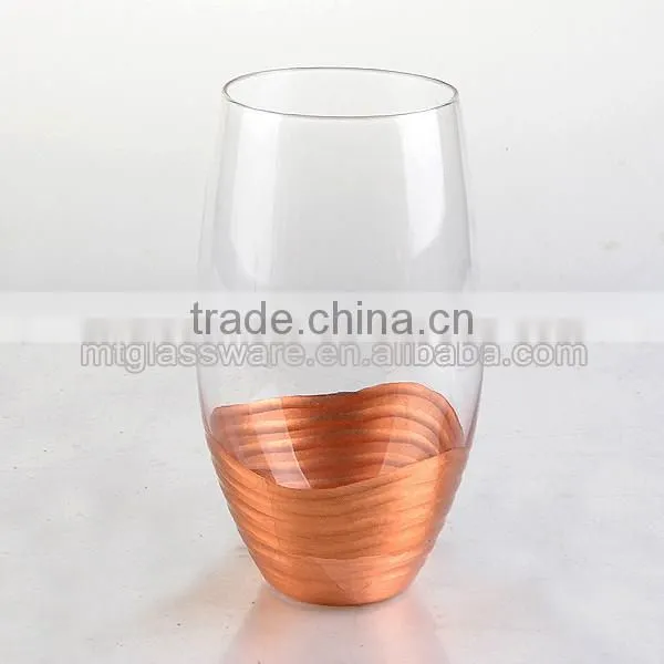 high quality cooper deco wine glass set for dinner