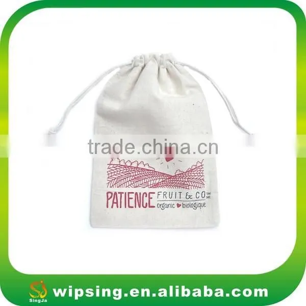 Promotional Gift Cotton Calico Drawstring Bag