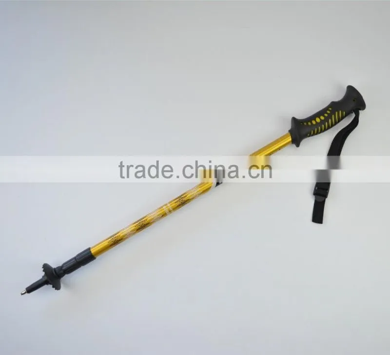 Aluminum trekking pole, TPR handle, internal lock, 3 sections SZ15511