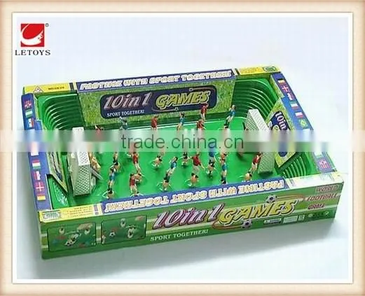 hot sale plastic 10 in 1 mini finger football game for promotion