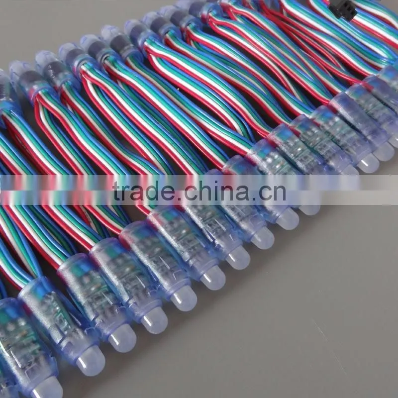 F8 RGB LED straw light for holiday decoration/Full color 12mm LED Christmas decoration light