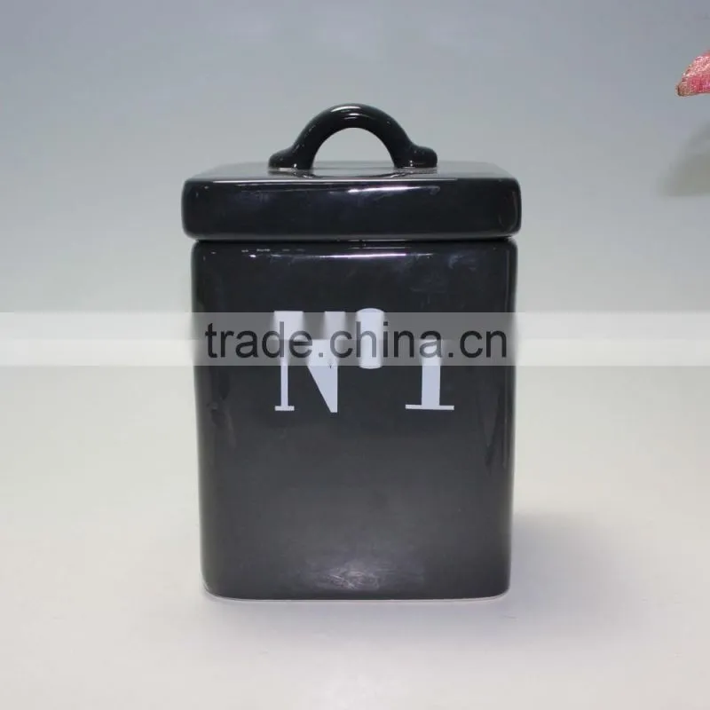 Square Ceramic Jar